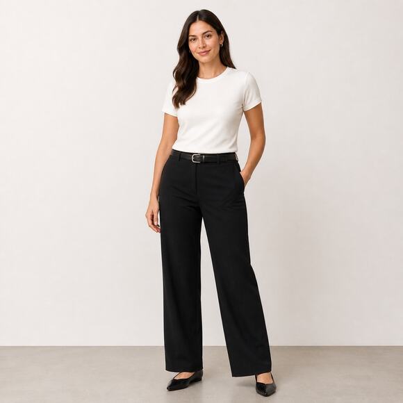 Banana Republic Pants - Banana Republic Wool blend Logan Work Pants in Black. Side pockets. Women 10P